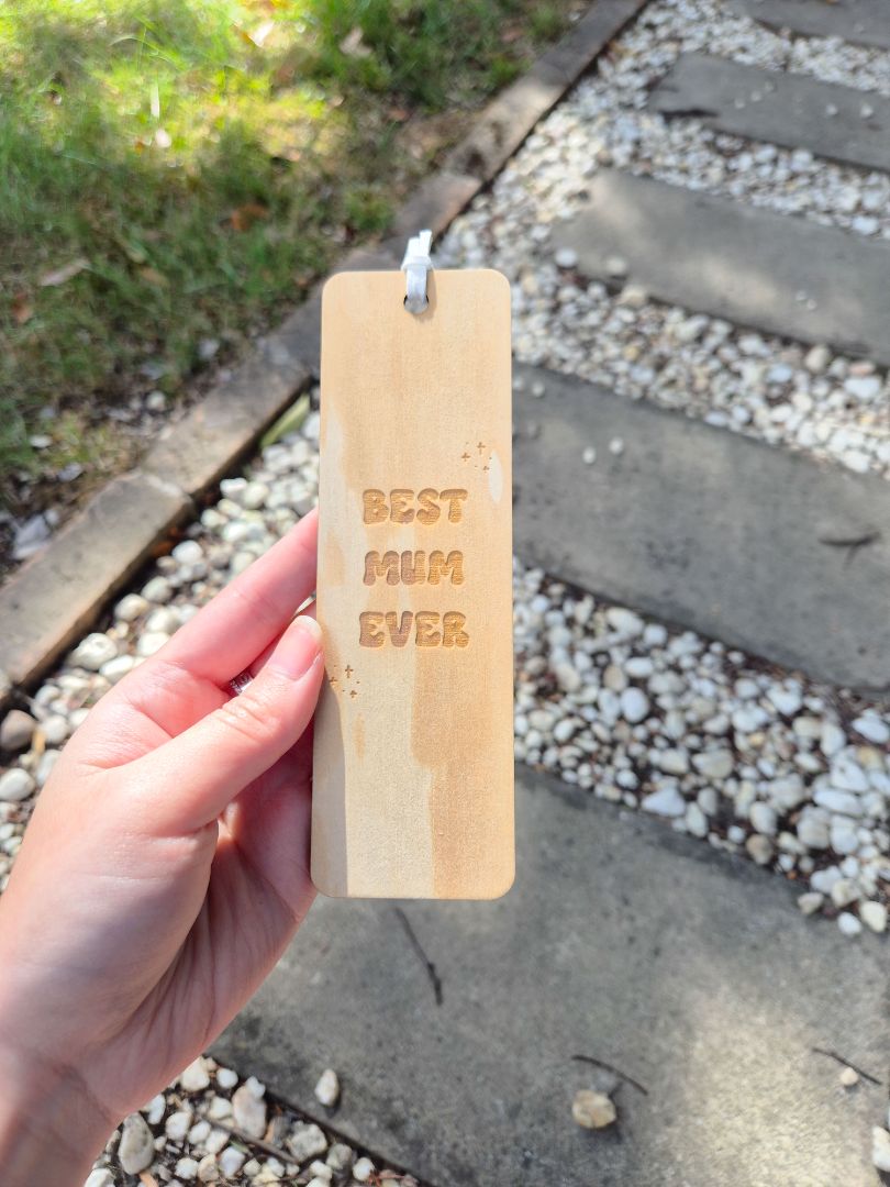 AXN Laser Creations Plywood Bookmark - Best Mum Ever, Plywood