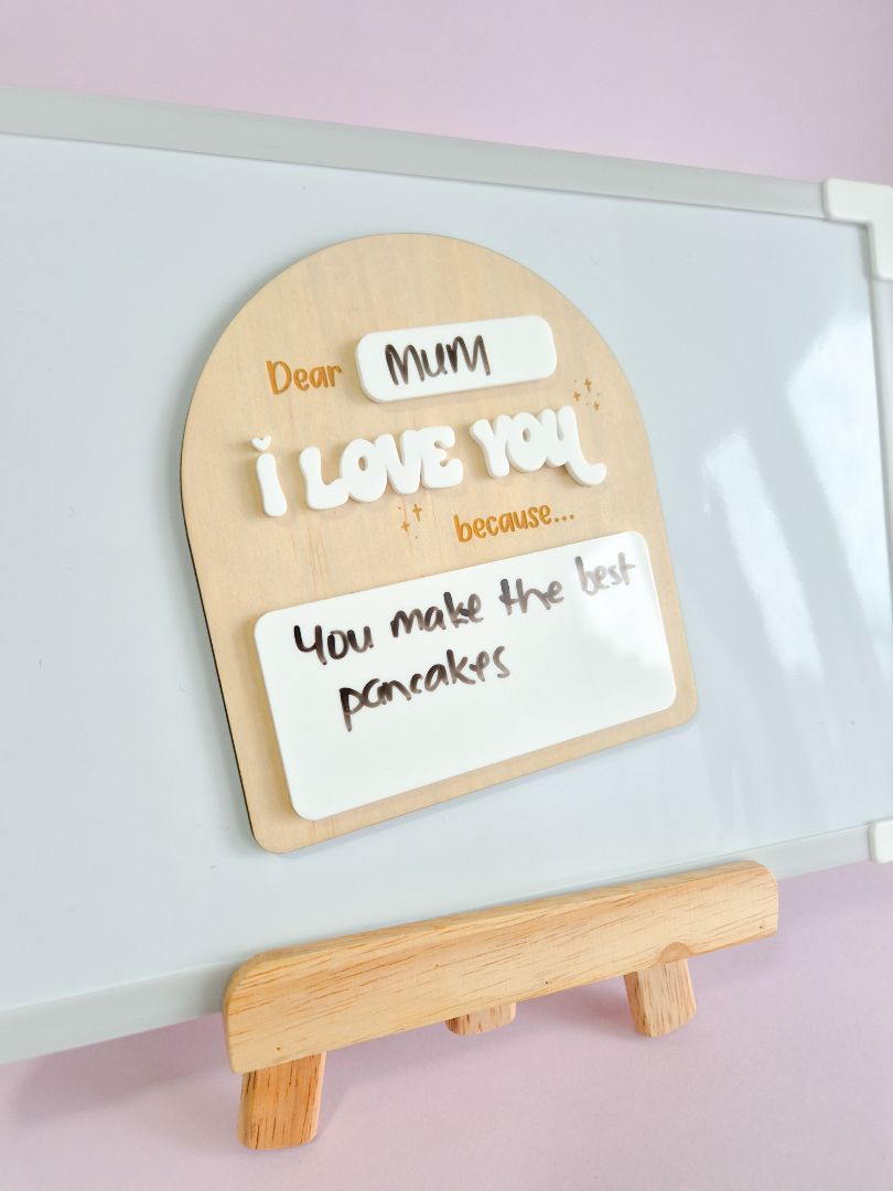 AXN Laser Creations Magnetic I Love You Because Board