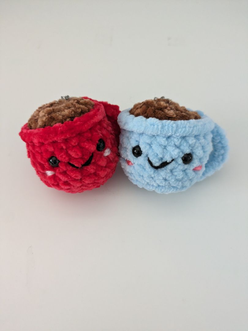 Mon Ami Crochet Mug Crochet Keyring