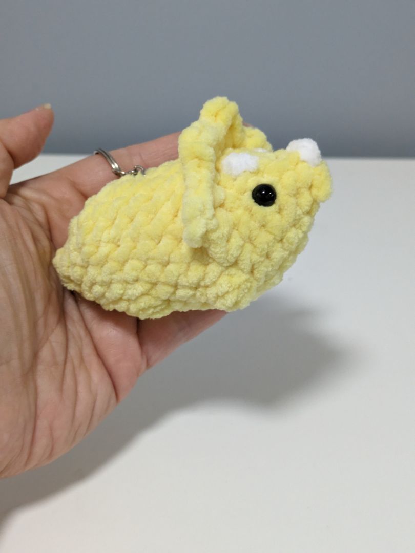 Mon Ami Crochet Triceratops Crochet Keyring