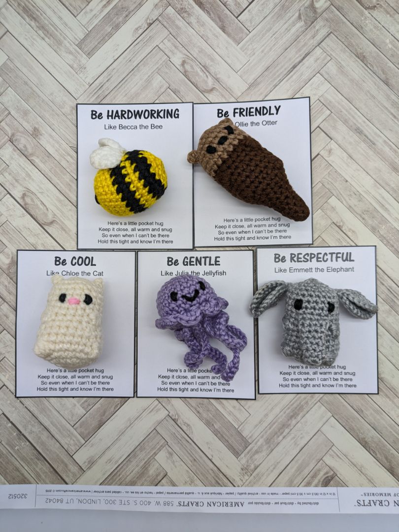 Mon Ami Crochet Pocket Hug Elephant