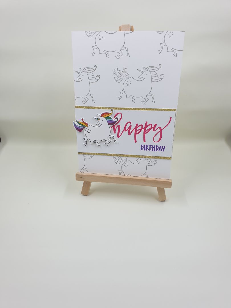 In The Groove Papercrafting Sparkle Unicorn Card