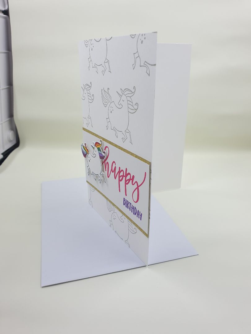 In The Groove Papercrafting Sparkle Unicorn Card