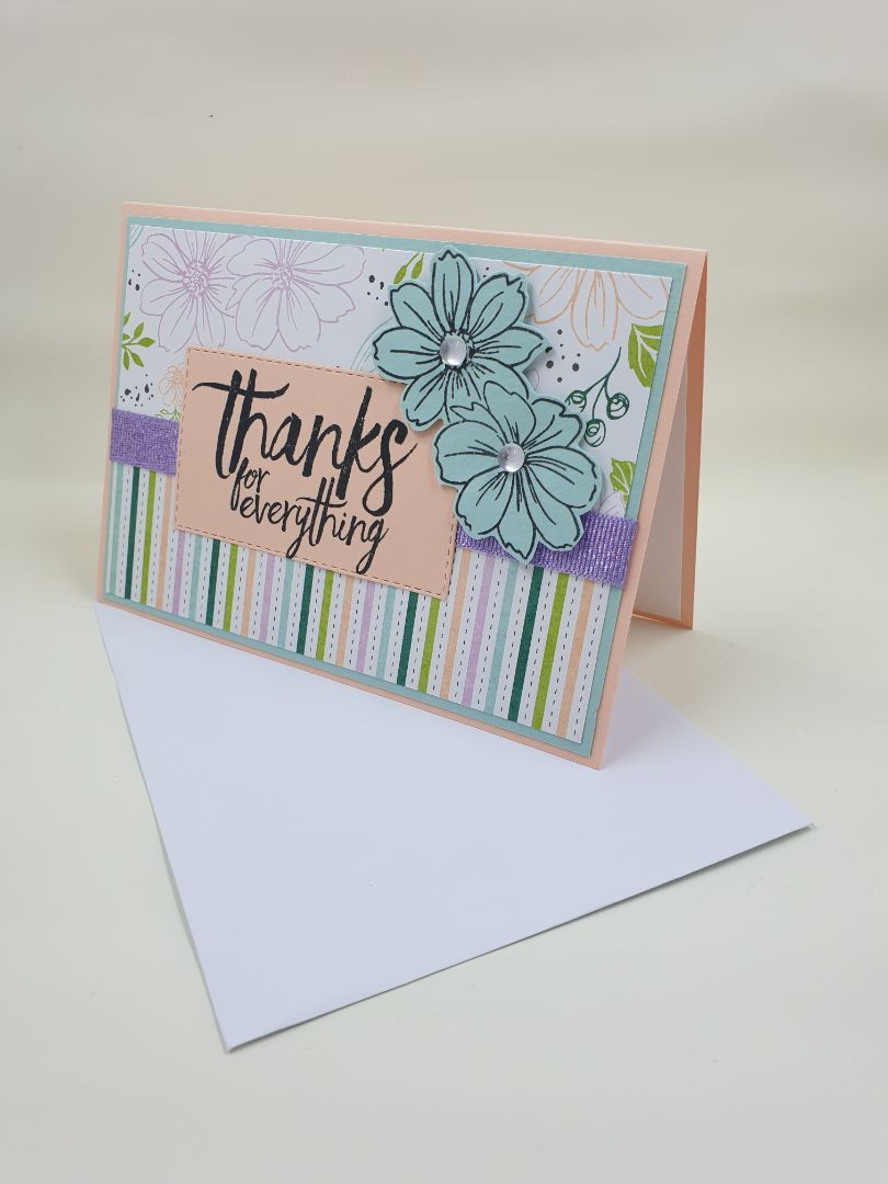 In The Groove Papercrafting Flower Thank you