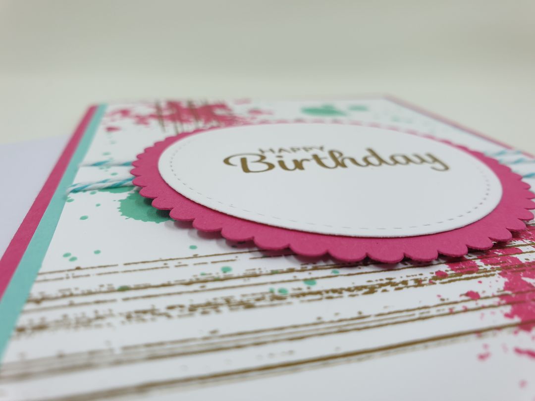 In The Groove Papercrafting Pink Grunge Card