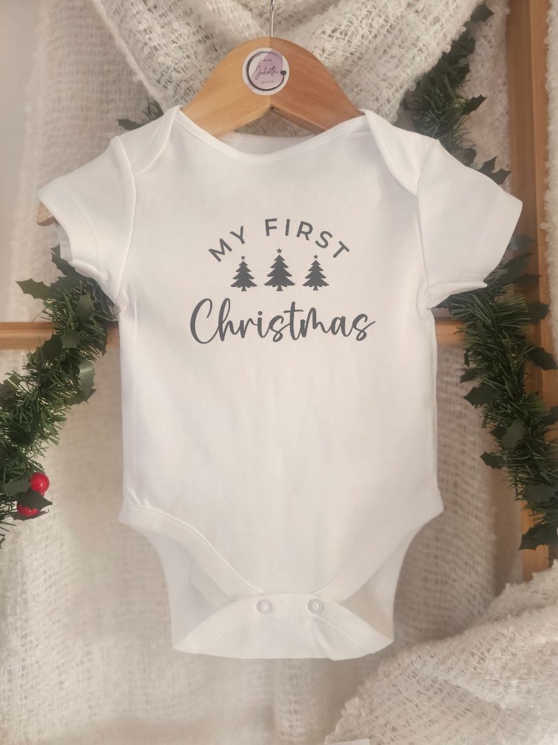 My First Christmas, White 6-9M | Creations By Julietta