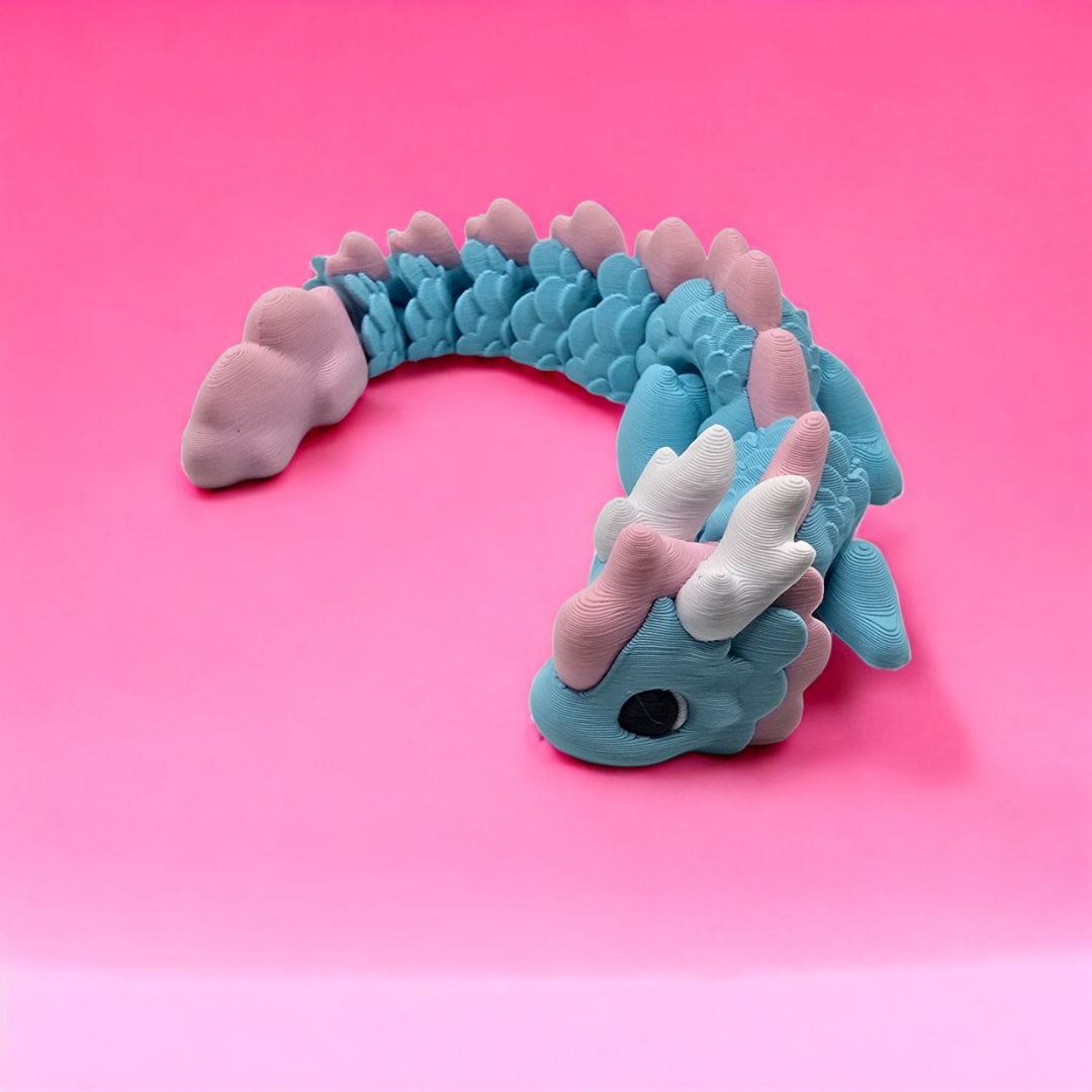 3D Cloud Dragon, blue