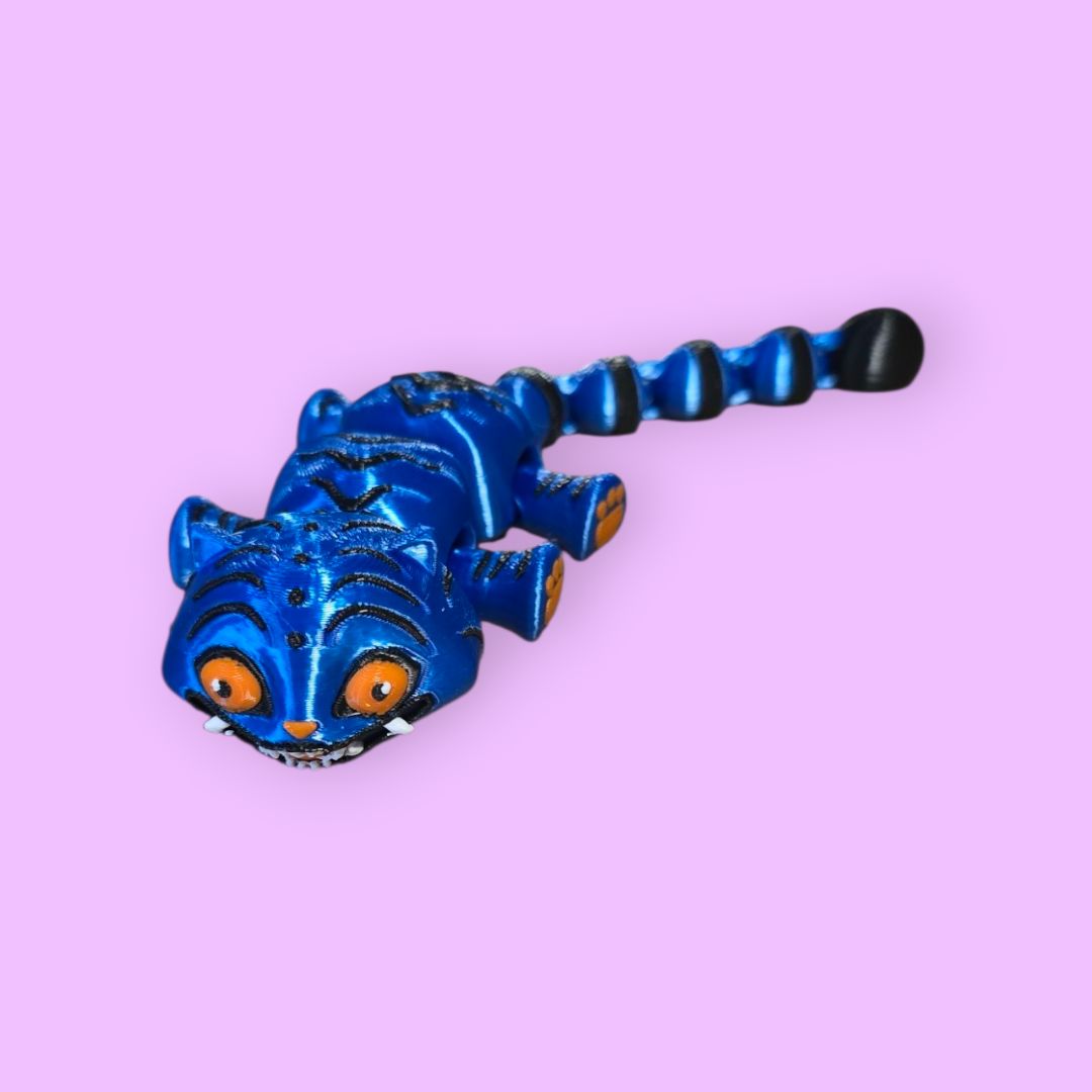 4 Little Bells Derpy Cat, Blue