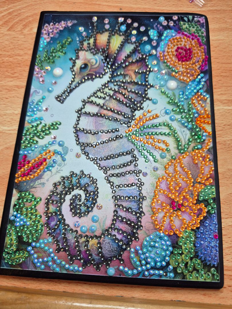 Seahorse Creations AU Notebook - seahorse and pen, Assorted A5