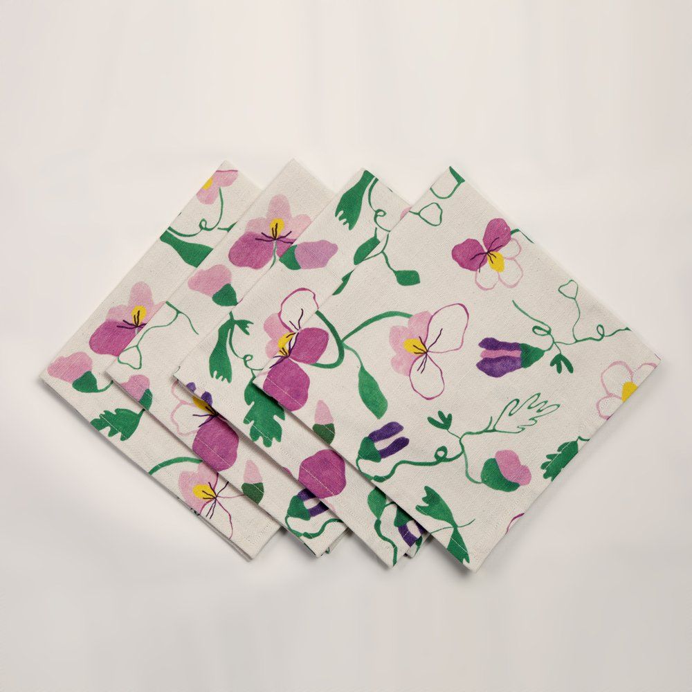 hellomae Pansy Napkin Set