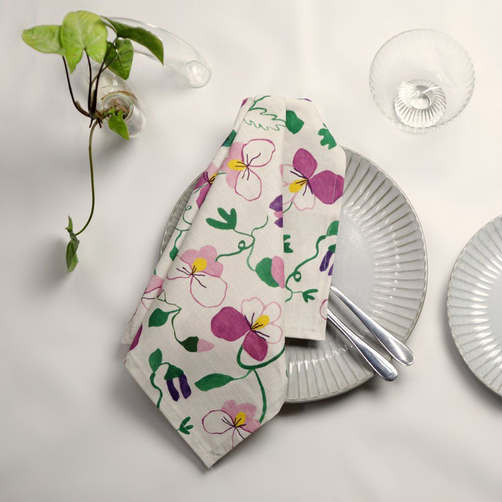 hellomae Pansy Napkin Set