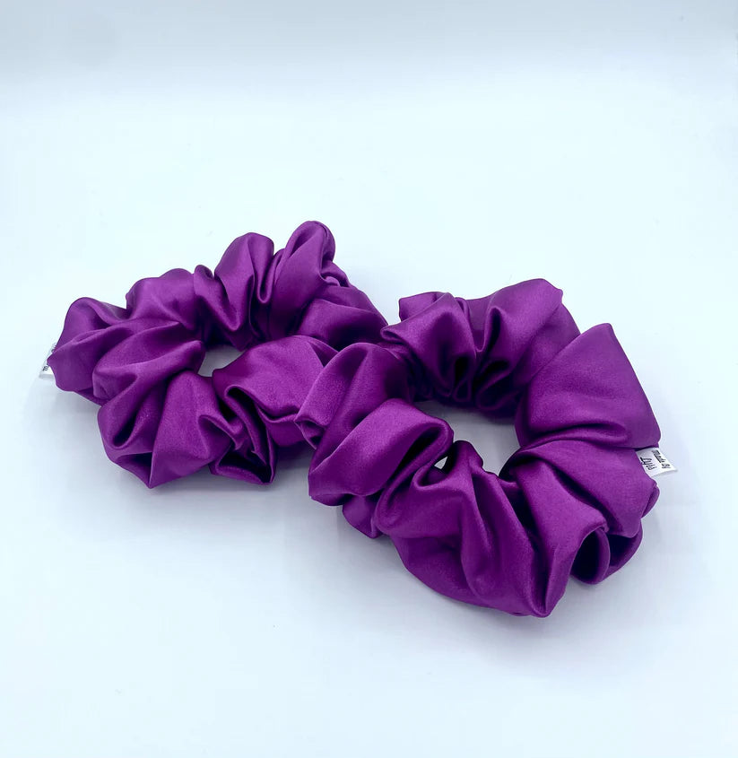 Made By Lyss Satin Scrunchie, Purple Large