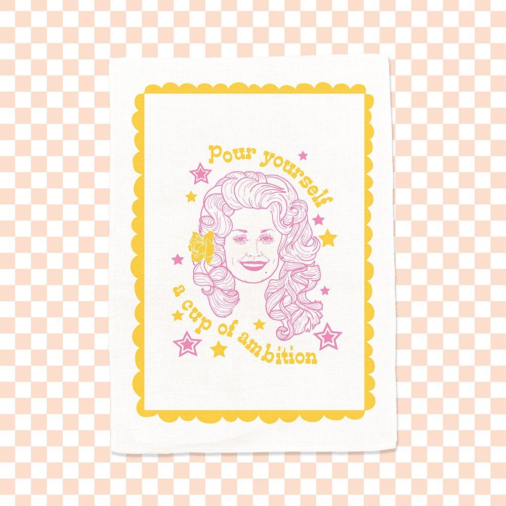 Happy Day People Cup Of Ambition Tea Towel