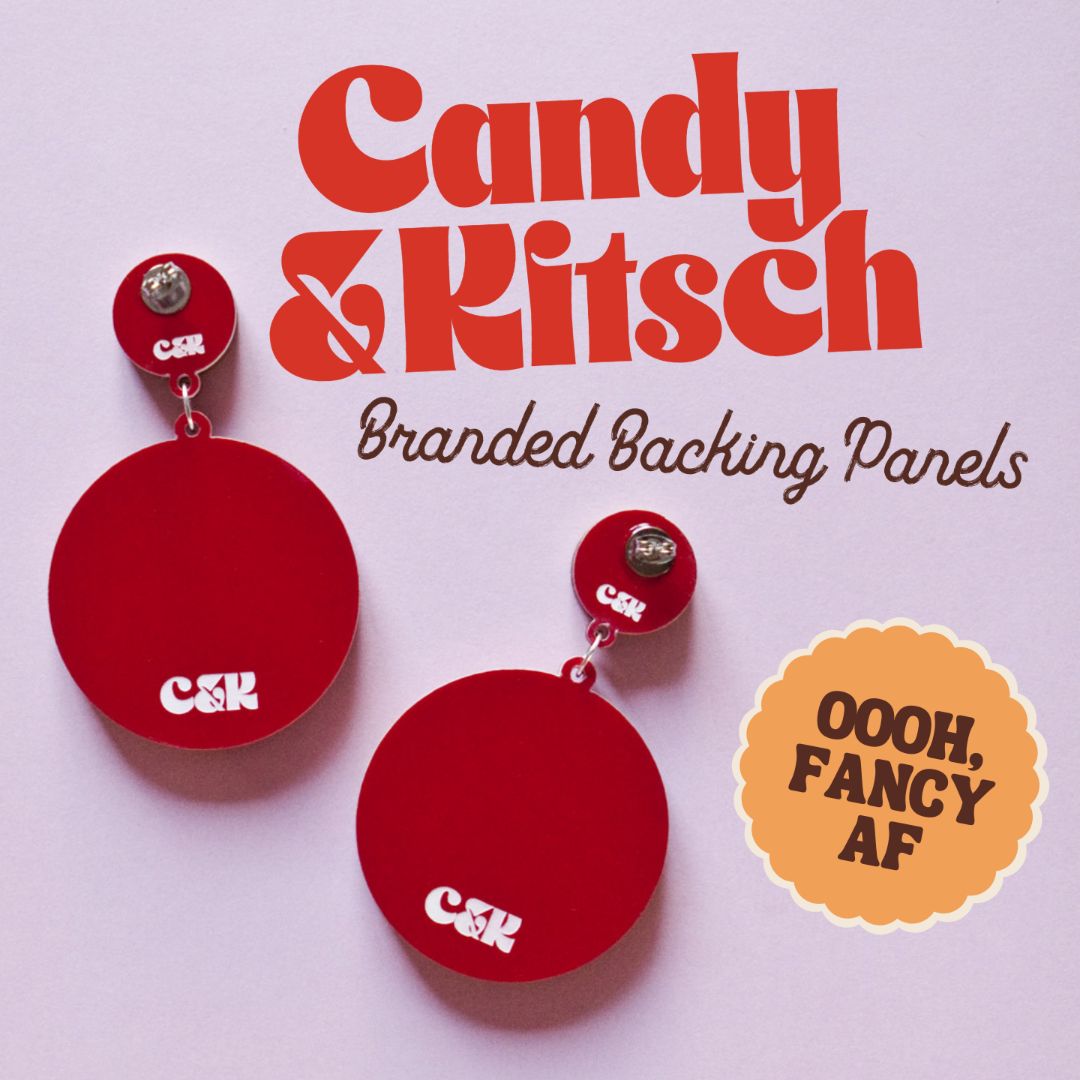 Candy & Kitsch Candy Heart Statement Earrings - I Woke Up Like This, Green
