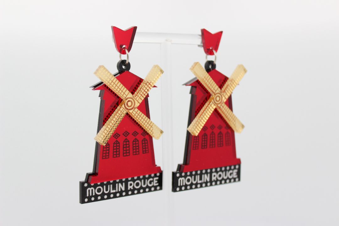 Ginger Pins Originals Moulin Rouge Earrings