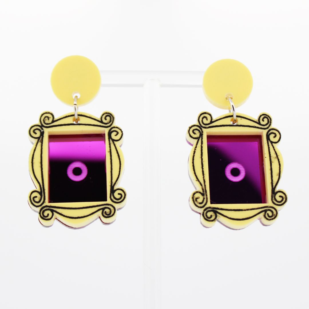 Ginger Pins Originals Friends Frame Earrings