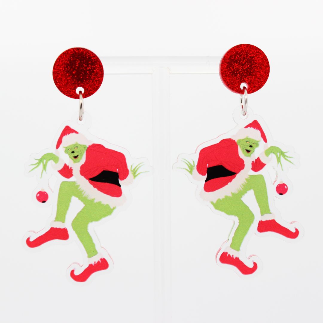 Ginger Pins Originals Grinch Earrings