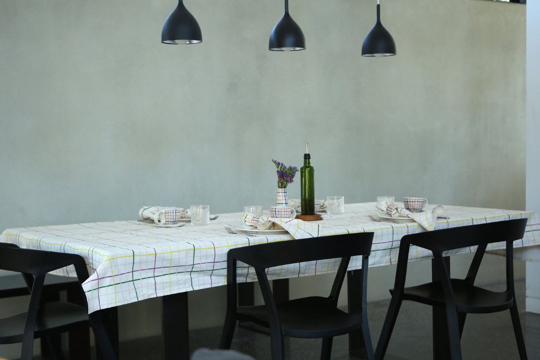 hellomae Pink Check Table Cloth