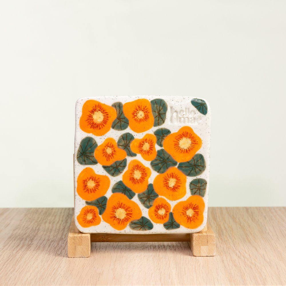 hellomae Nasturtium Coaster