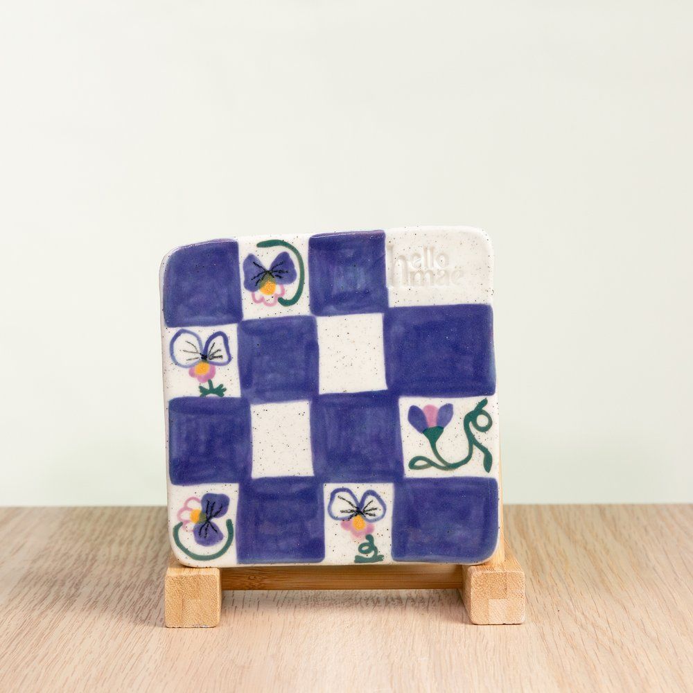 hellomae Pansy Coaster