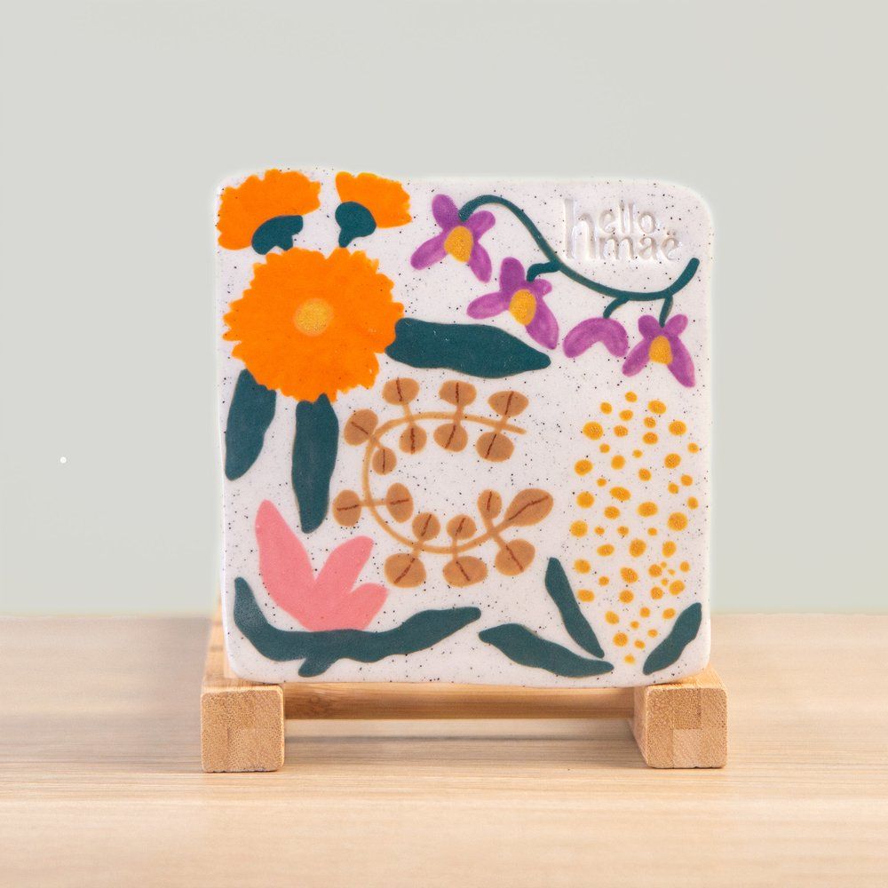 Native Flower Coaster