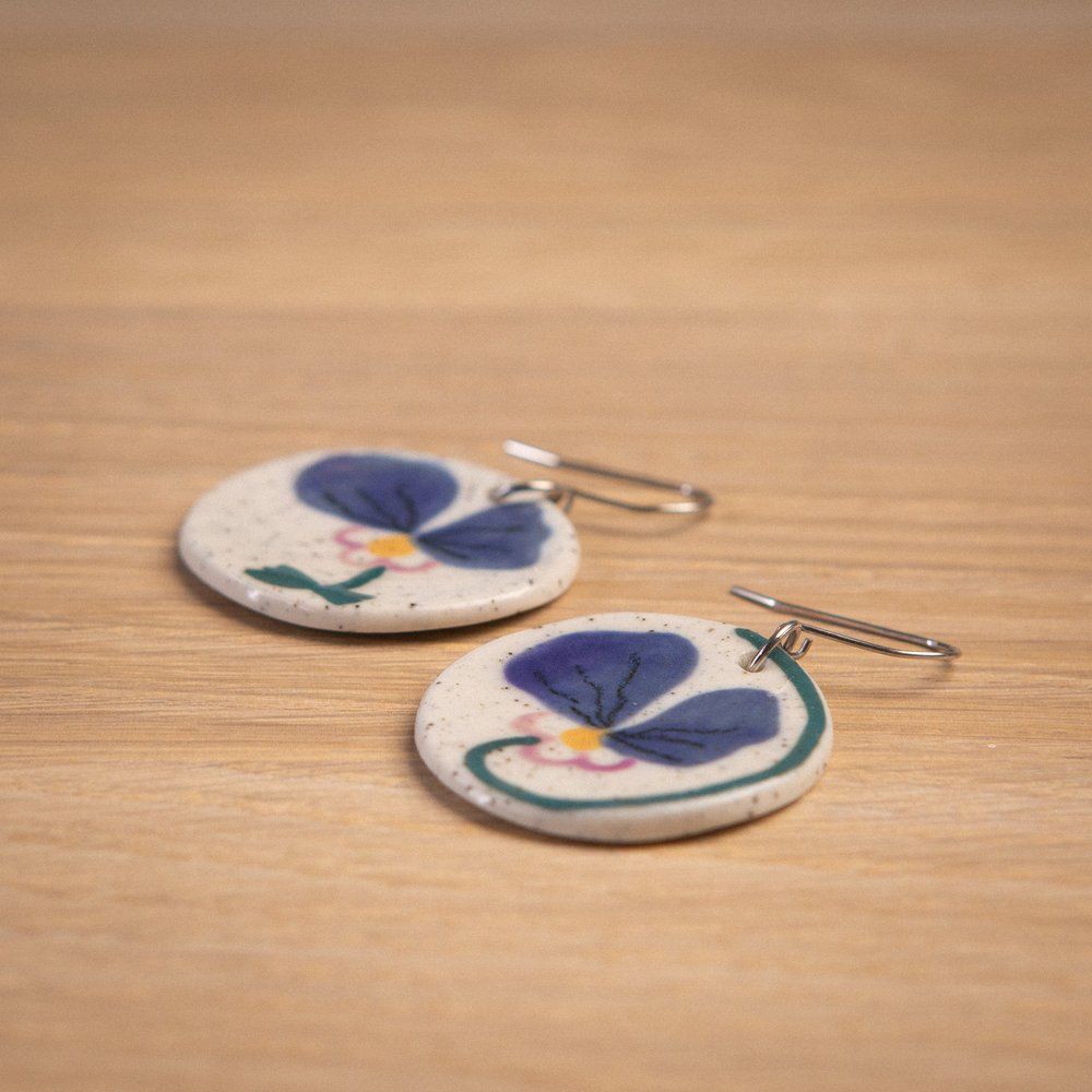 Pansy earrings
