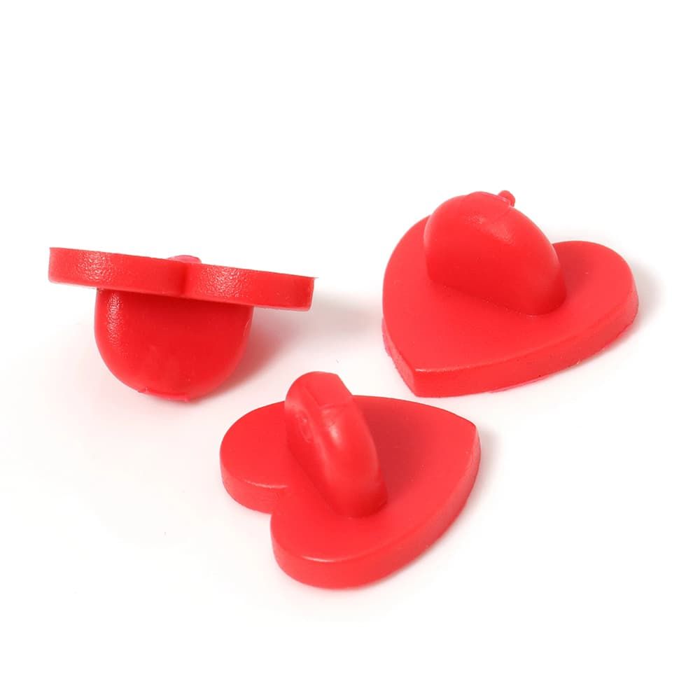 Candy & Kitsch Branded Pug Acrylic Pins, Red + Pink