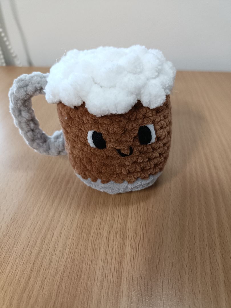 Nire Crochet Small Beer Plush, Light Brown