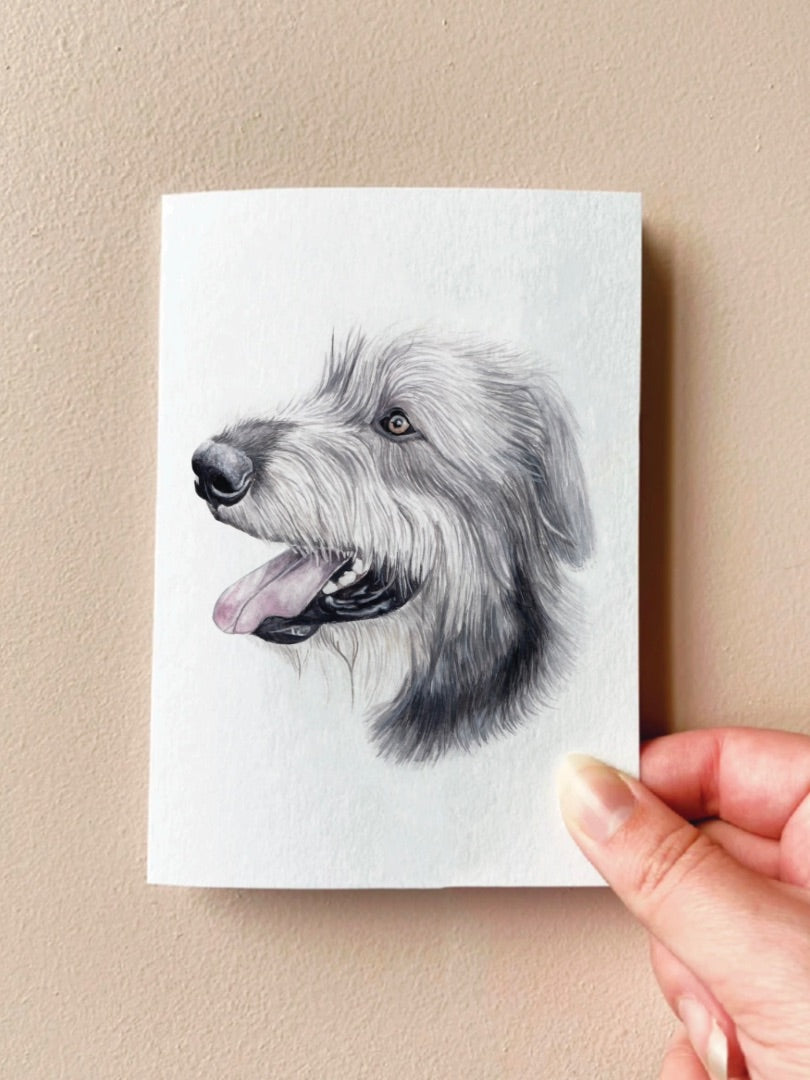 Annalise Paints Otis the Irish Wolfhound
