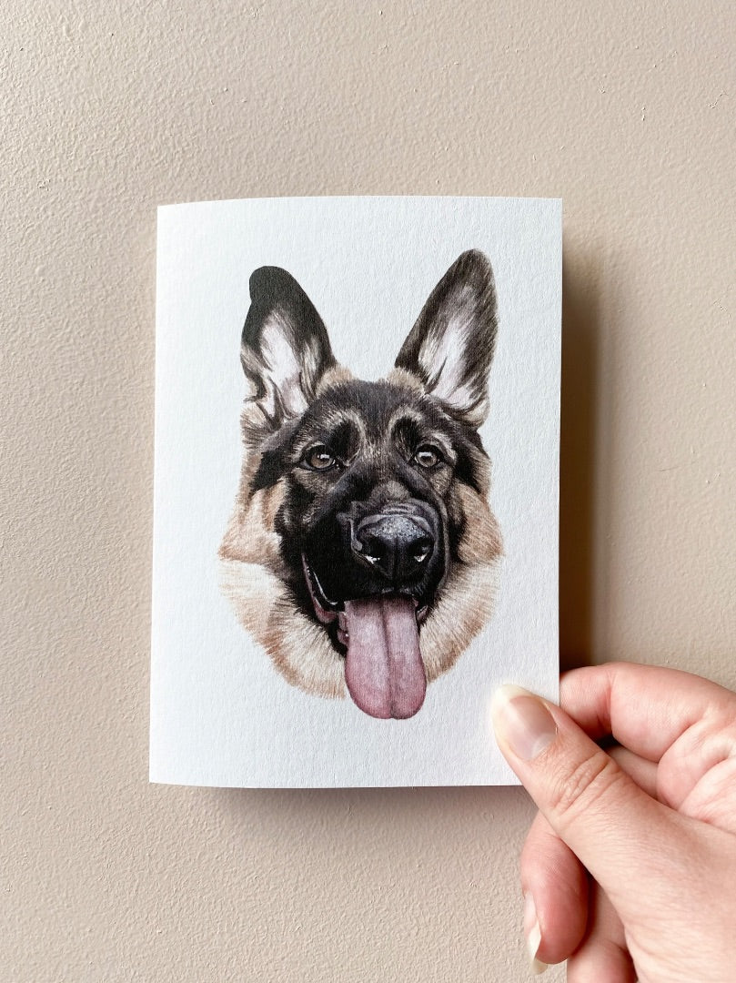 Annalise Paints Koda the German Shepherd