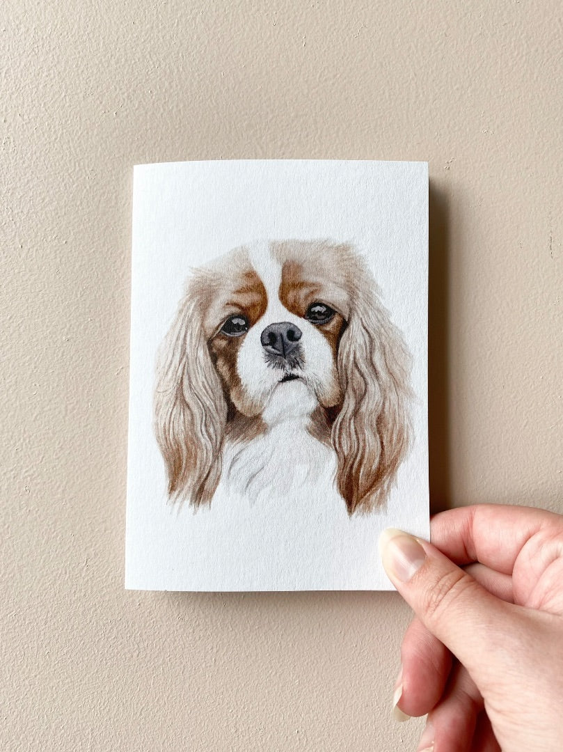 Annalise Paints Cheddar the King Charles Cavalier