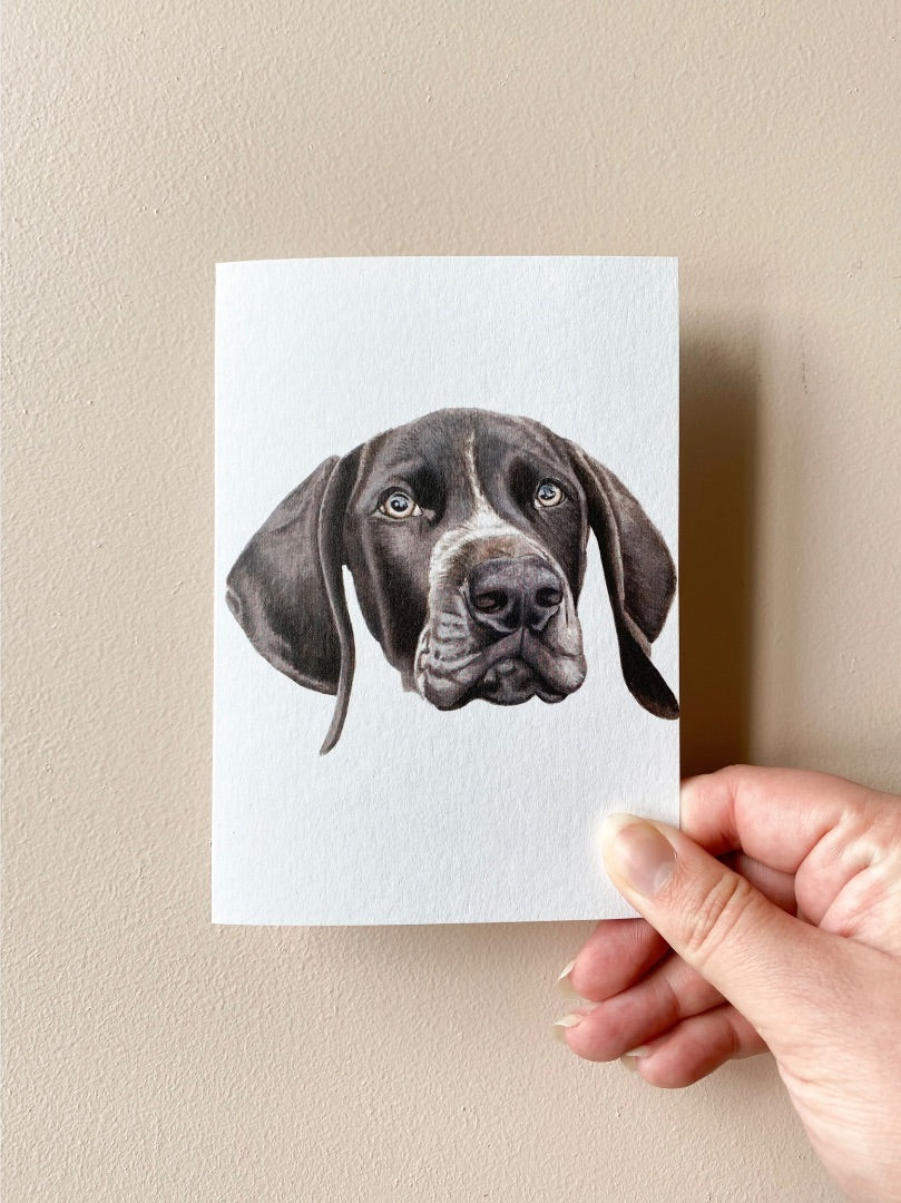 Annalise Paints Dusty the German Shorthaired Pointer
