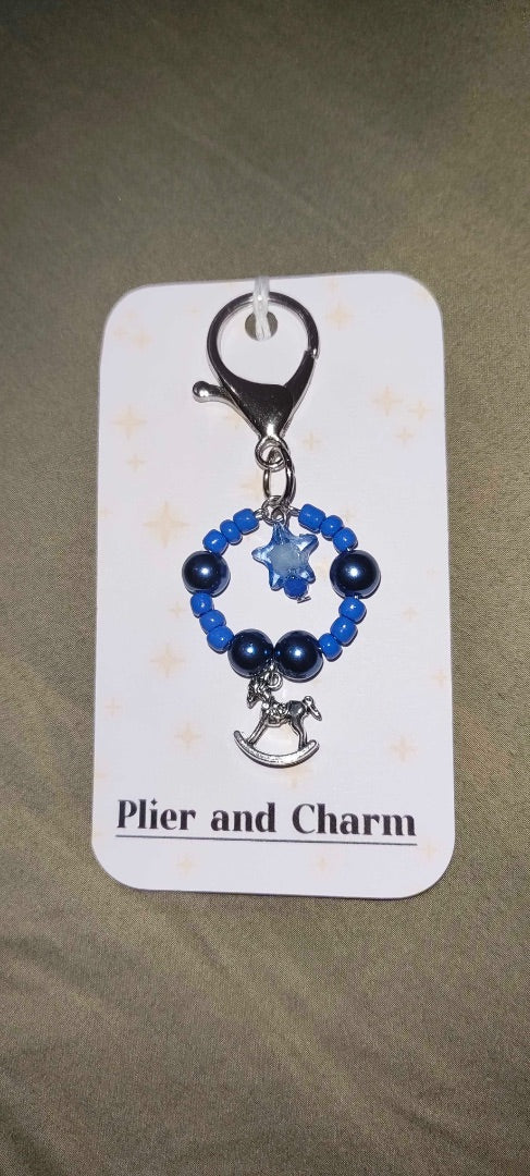 Plier and Charm Small keychain, Dark blue Small