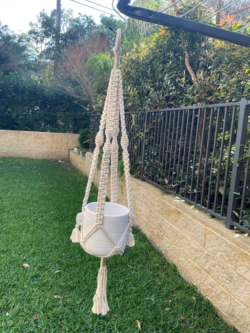 Little Joyz Studio Macrame Plant Hanger, Natural