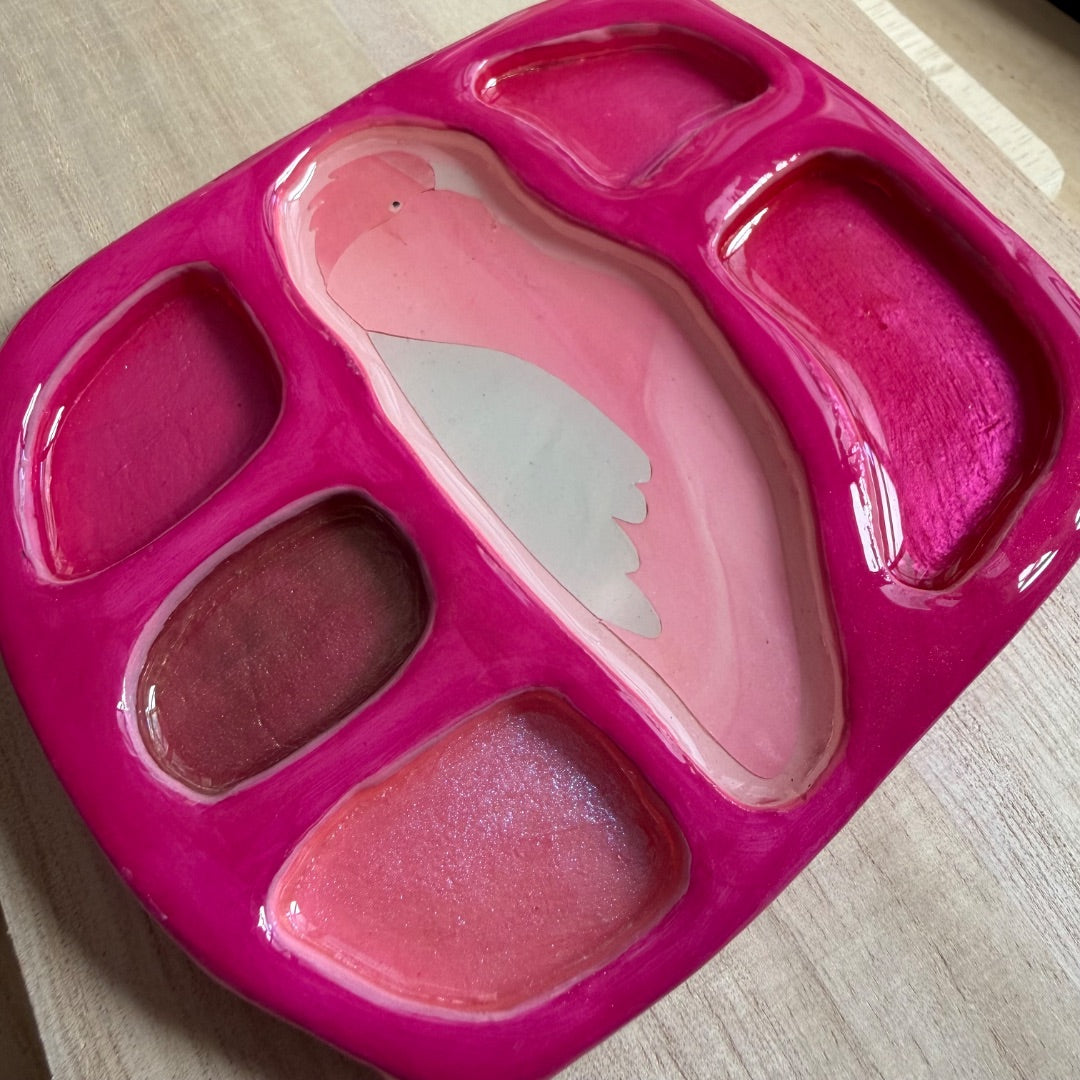Lacroz & Co. Designs Pink & Grey Galah Trinket Dish