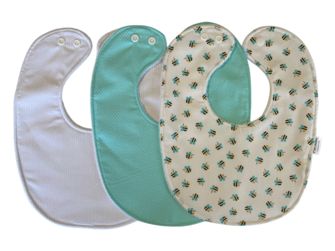 Playmate kids Large Baby Gift Box-Buzzy Bees, Natural and Mint