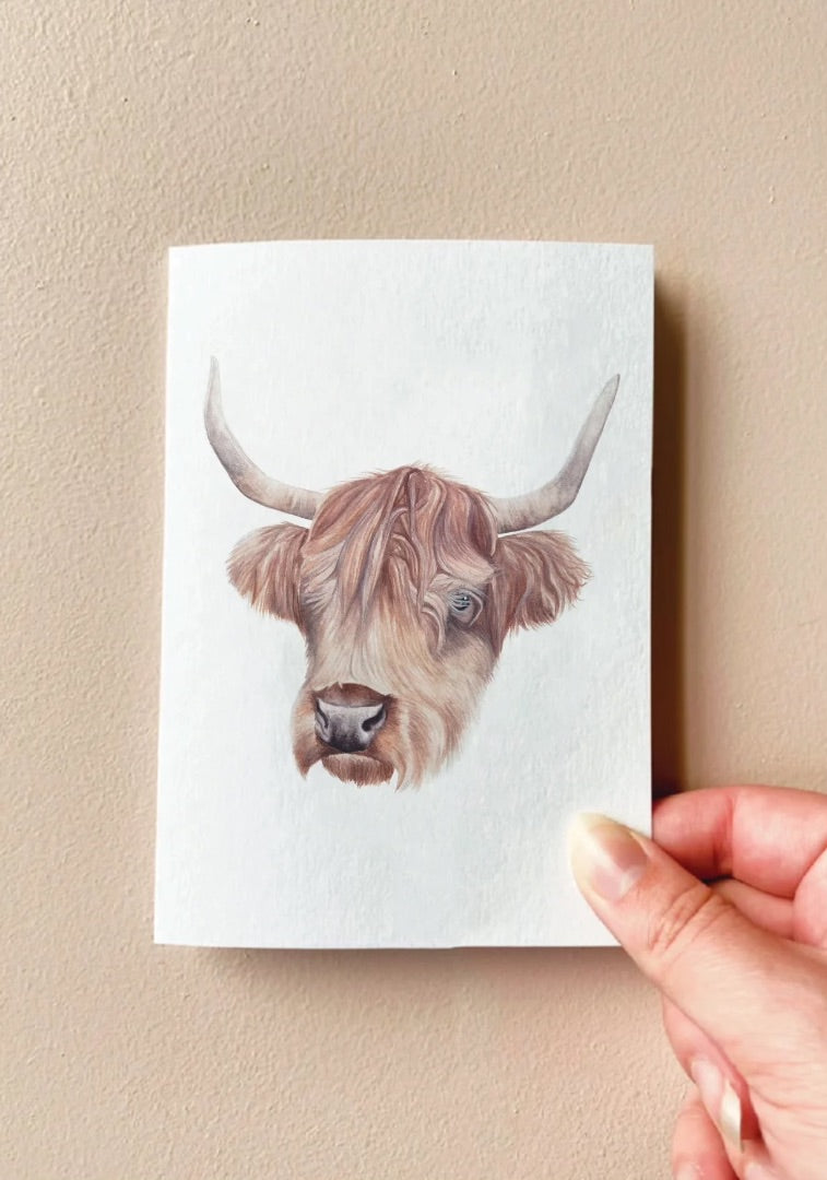 Annalise Paints Ralphy the Highland Cow