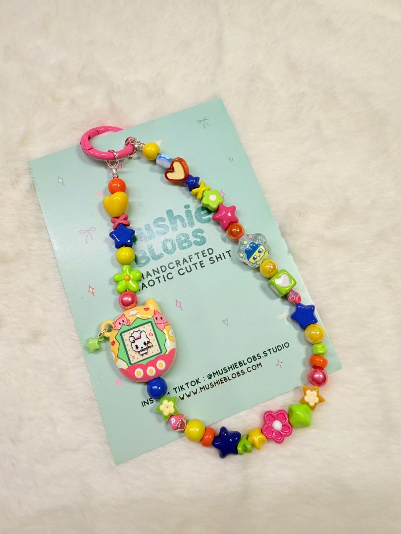 mushieblobs studio Phone Charm: Monchhichi, Colourful
