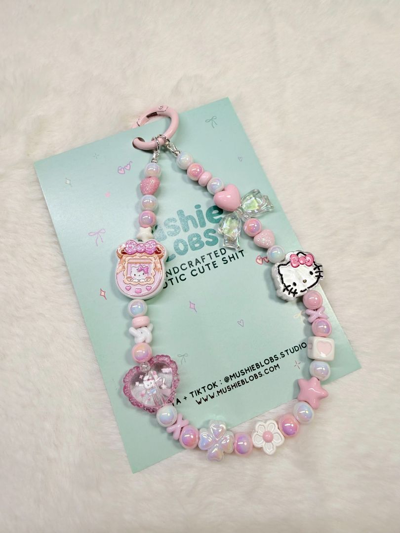 mushieblobs studio Phone Charm: Hello Kitty, Pink
