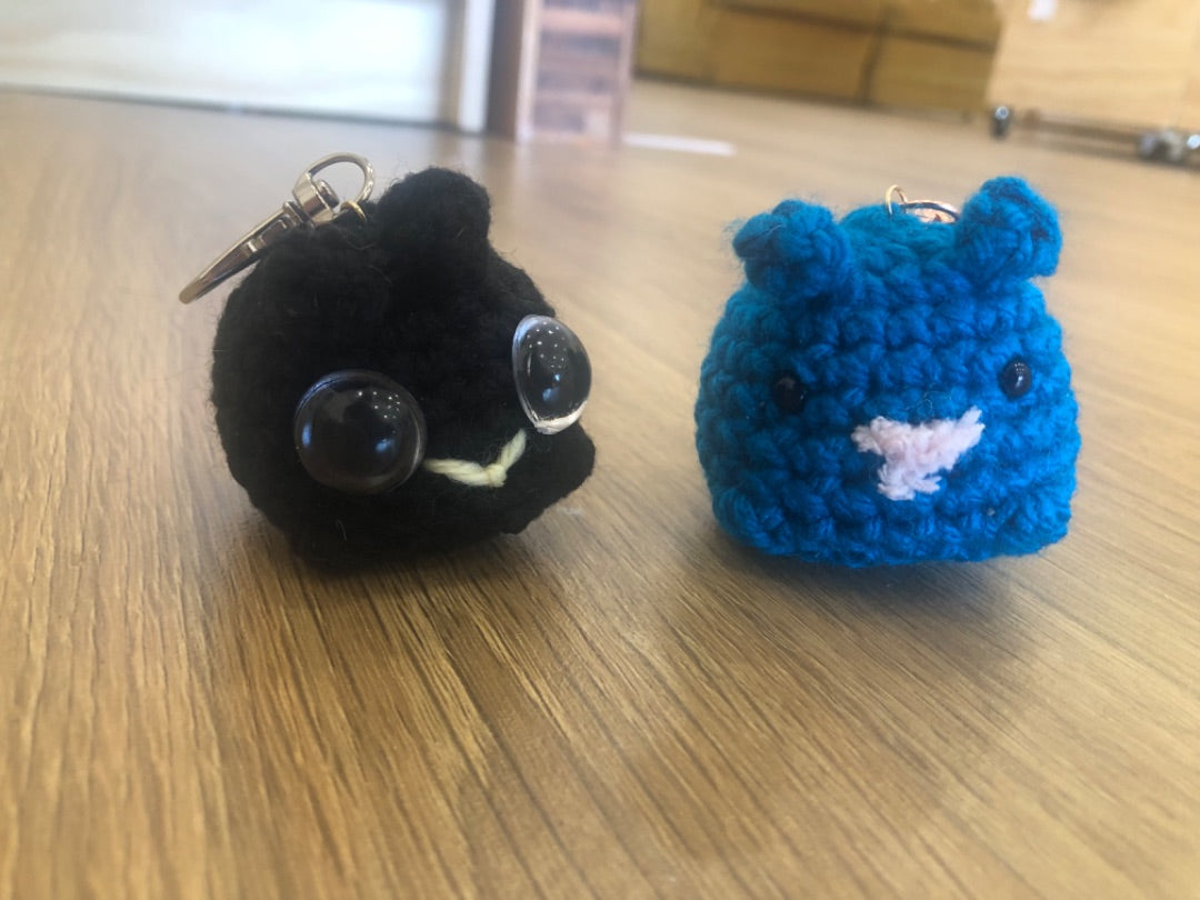 Getting My Stitches Together Crochet Bunny Keyring