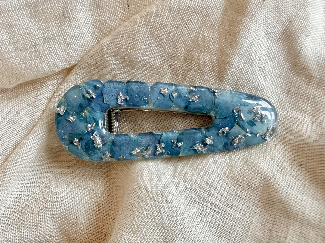 Oak & Thistle Hair Clip, Blue, green, gold