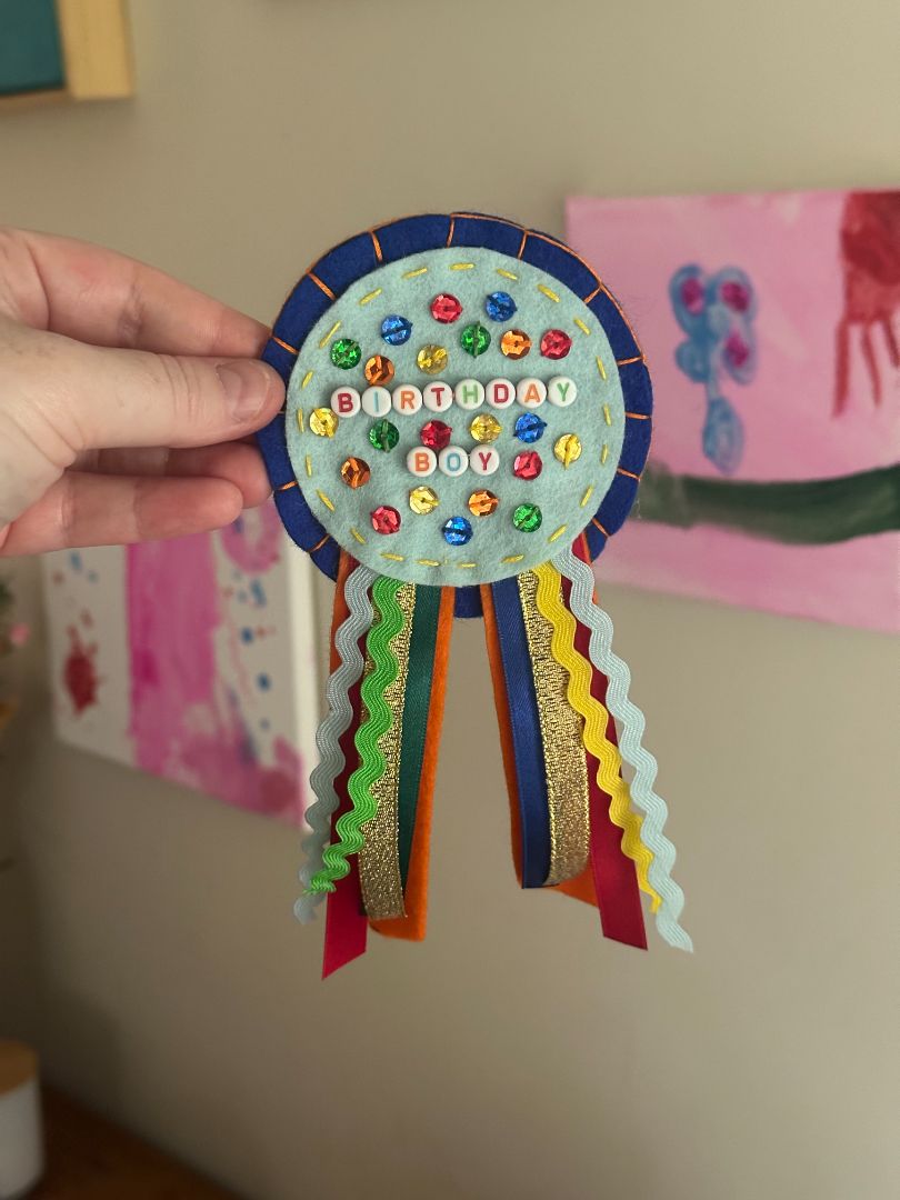 Ellen Mohan Creative Rainbow Birthday Boy Prize Badge