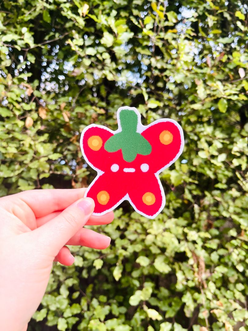 Seedi Bun Butterfly Seedi Sticker, Red 8cm