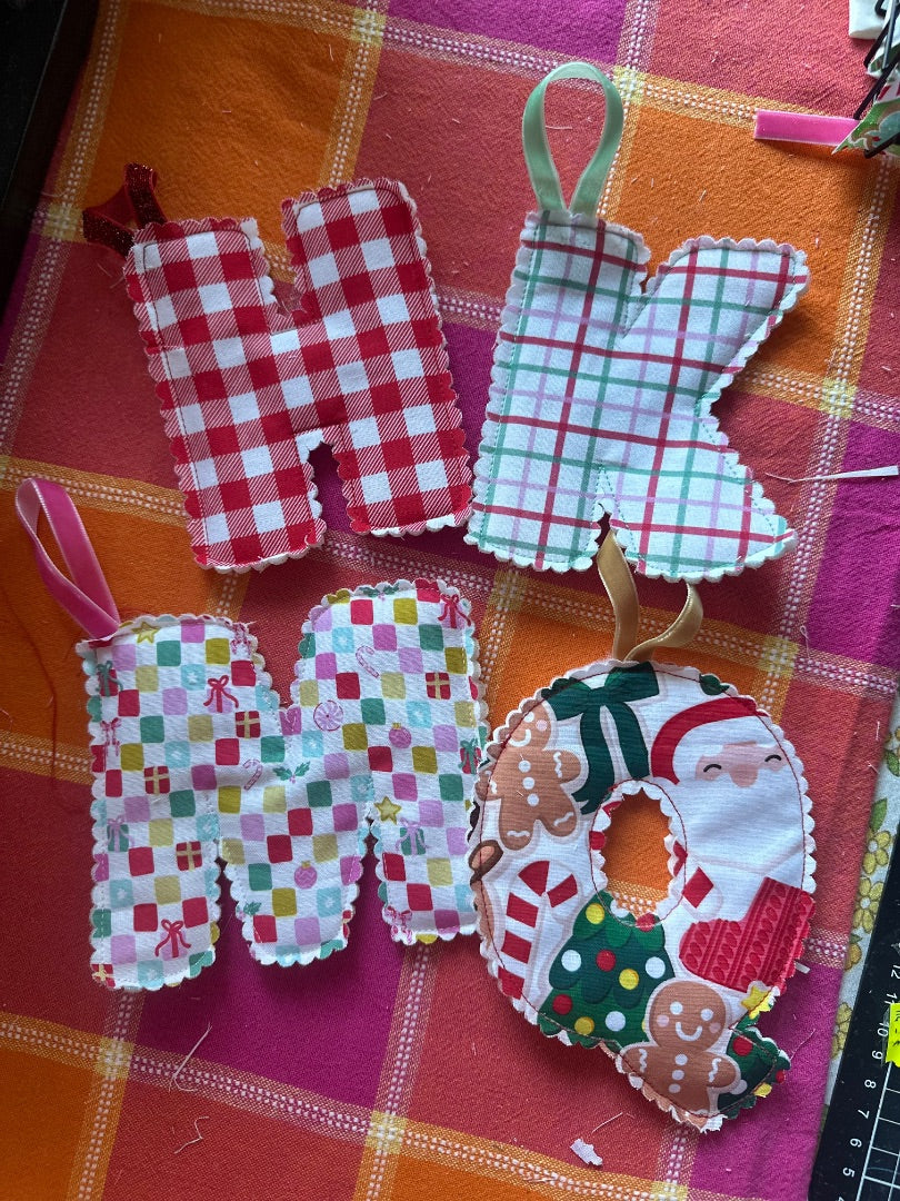 Ellen Mohan Creative Individual Letter Christmas Oranaments