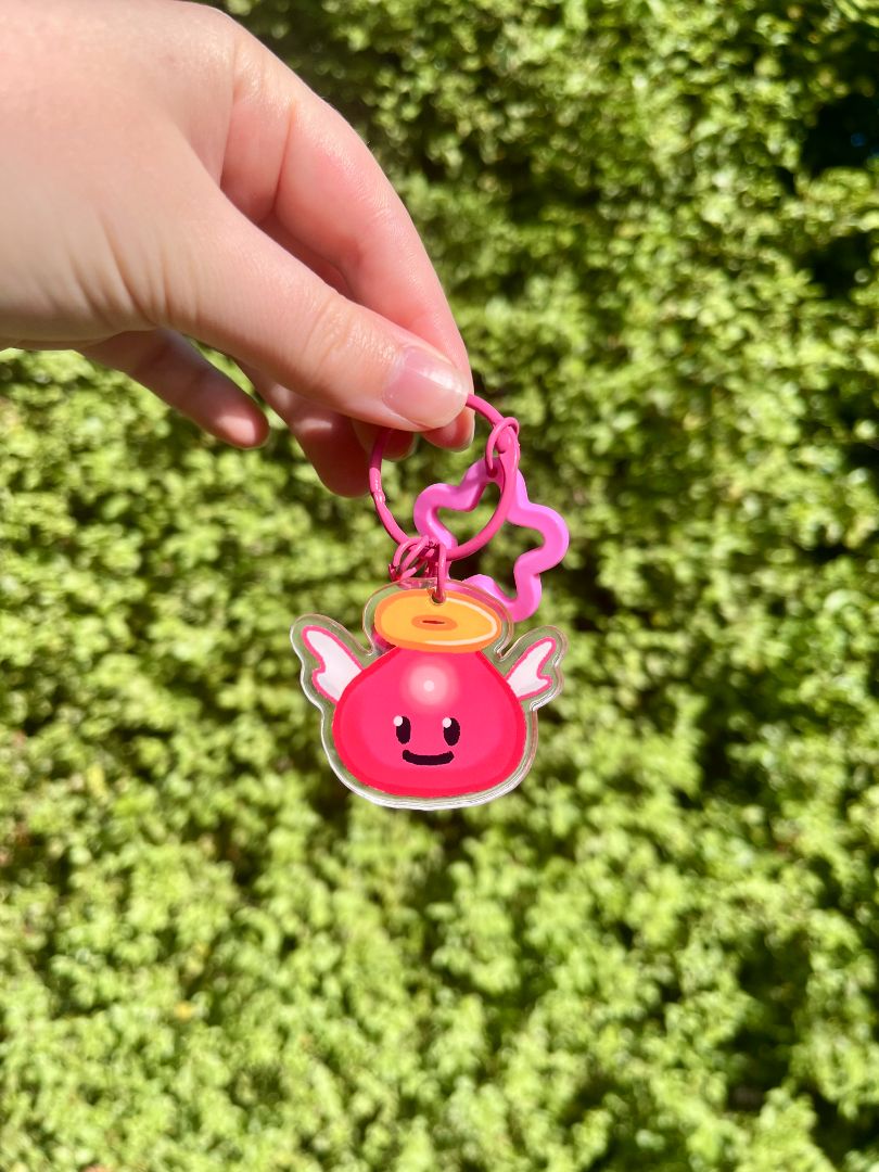 Seedi Bun Slime Keychain (large), Pink large