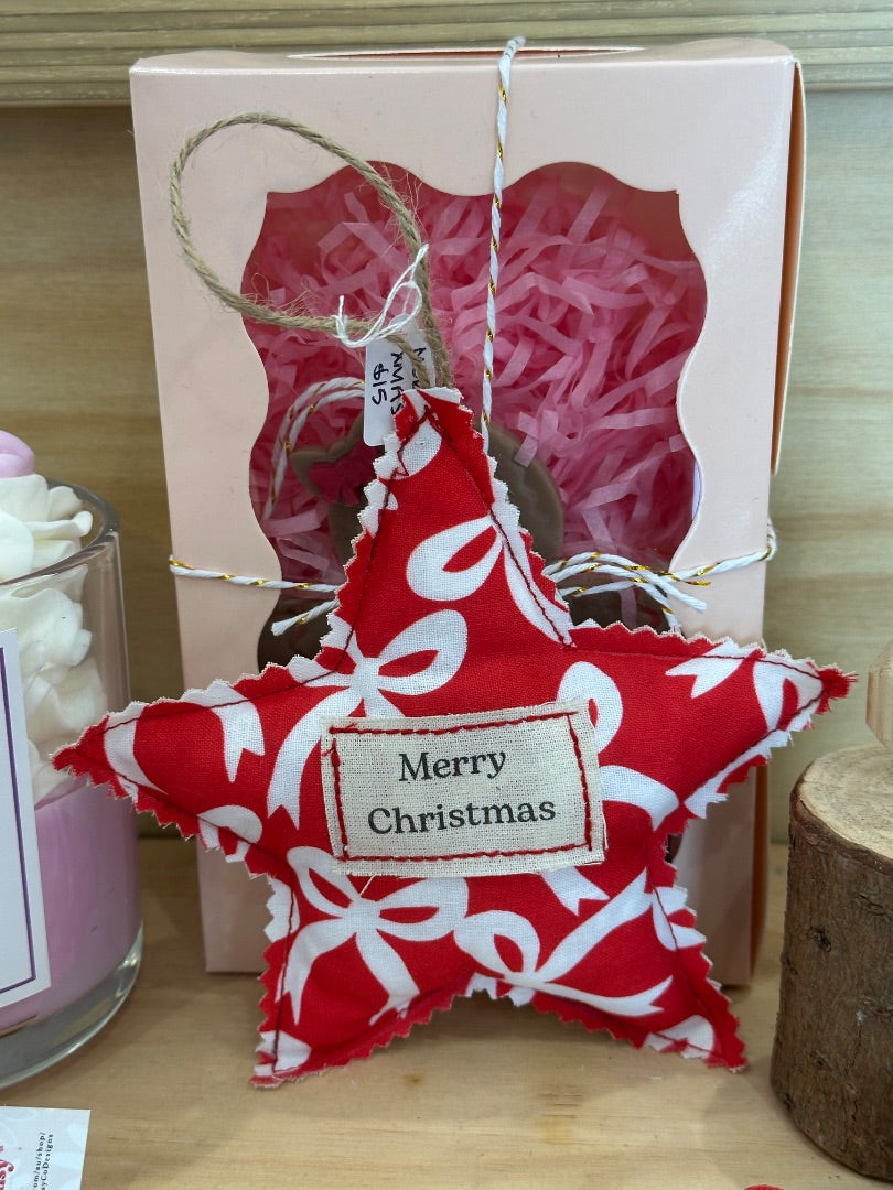 Merry Christmas Star Ornament