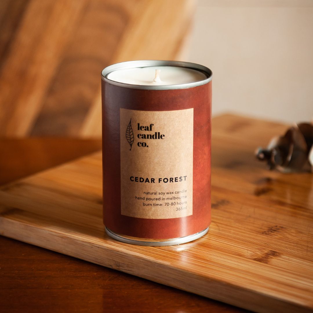 Leaf Candle Co Cedar Forest Large Candle, Brown Large