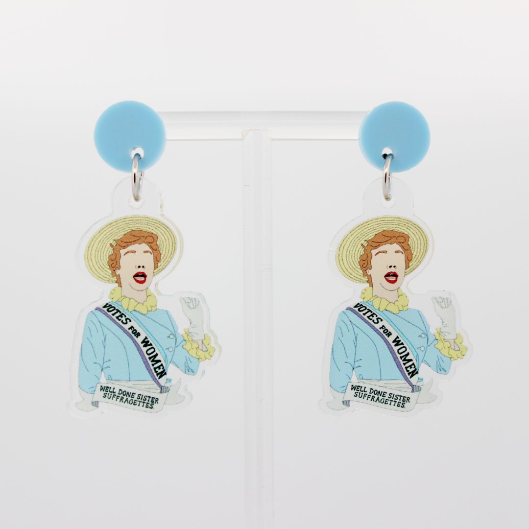 Ginger Pins Originals Mary Poppins Suffragette Earrings