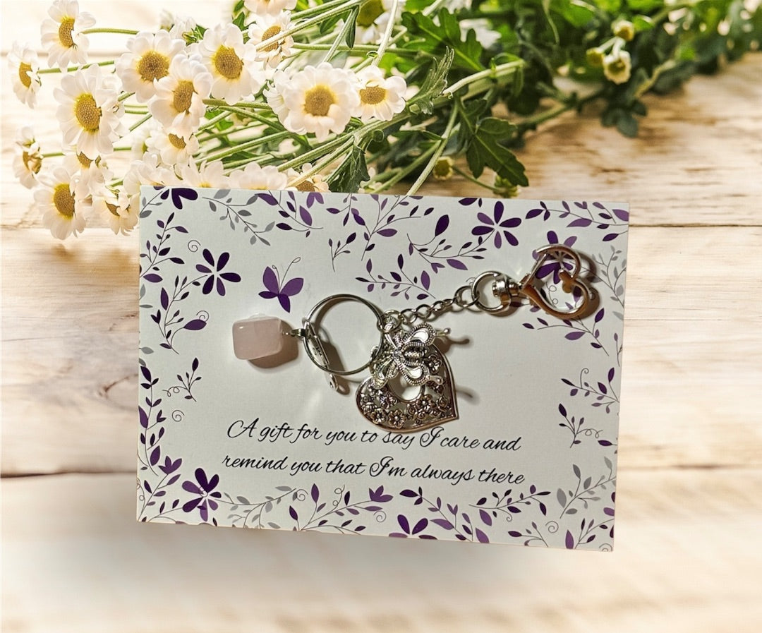 Crystal Inspirations Crystal Key Ring/Bag Charm with card, Various