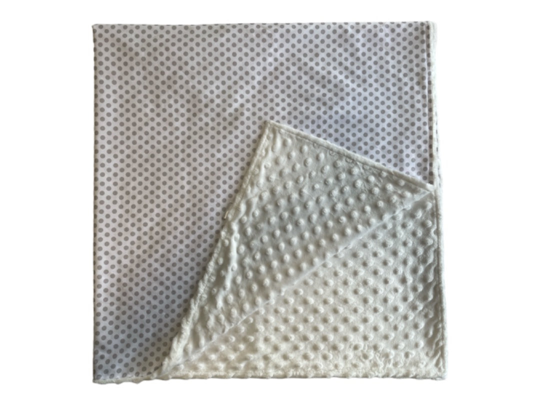 Playmate Baby Accessories, White with Grey Dots 100cm x 100cm